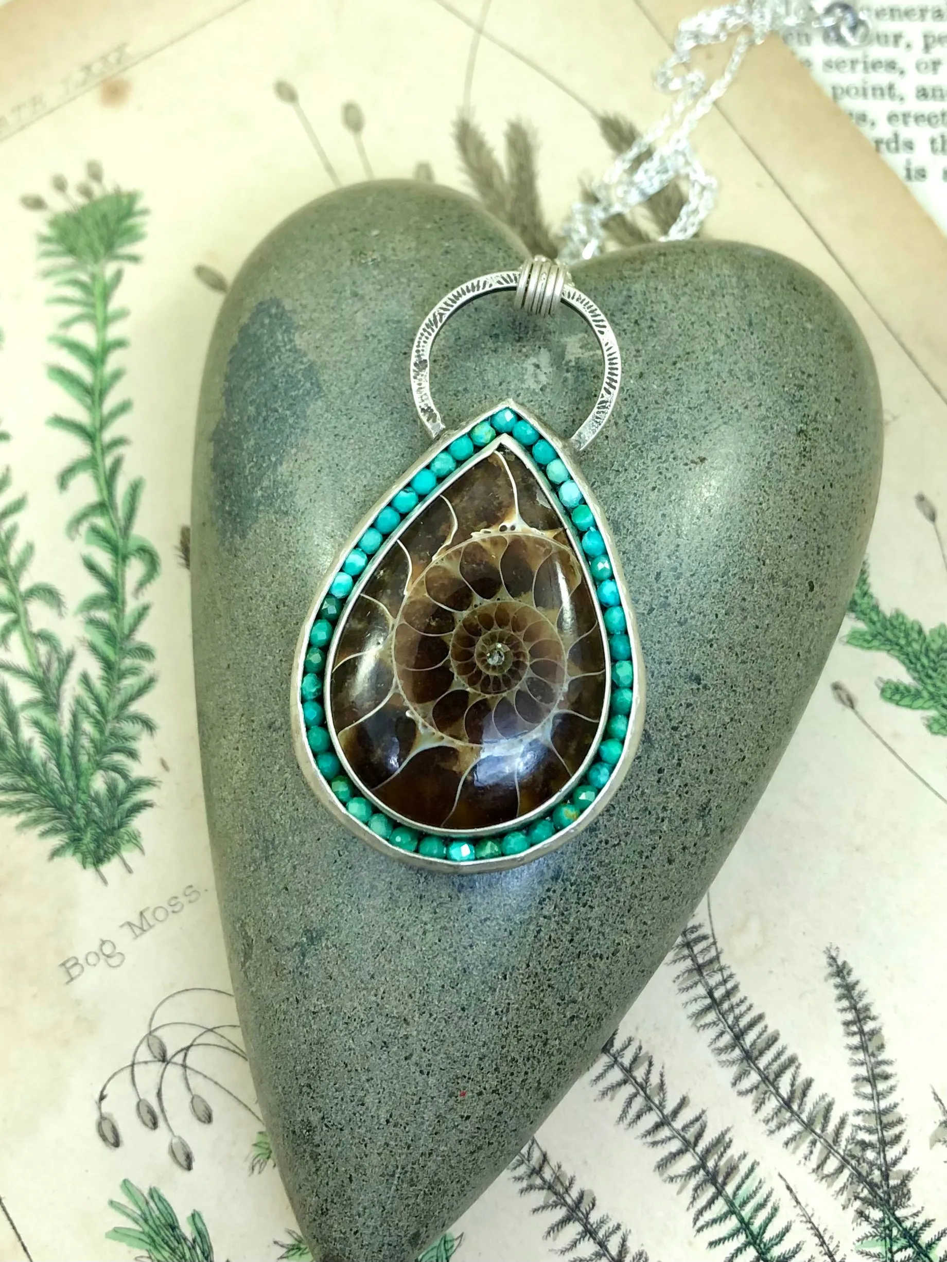 Ammonite And Turquoise Aurora Necklace