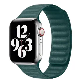 Apple Watch (38/40/SE/41/42mm) Lippa Magnetisk Finewoven Rem - Grøn