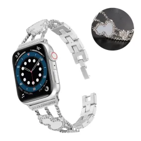 Apple Watch 40mm rhinestone gourd décor watch strap - Silver / Grey