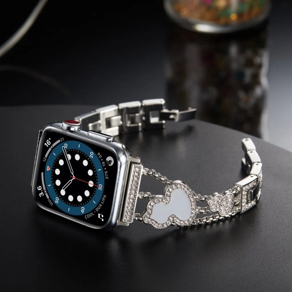 Apple Watch 40mm rhinestone gourd décor watch strap - Silver / Grey