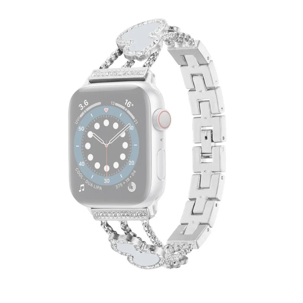 Apple Watch 40mm rhinestone gourd décor watch strap - Silver / Grey