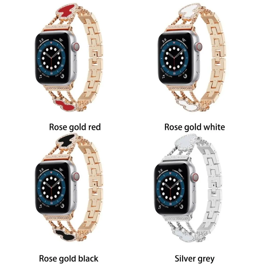 Apple Watch 40mm rhinestone gourd décor watch strap - Silver / Grey