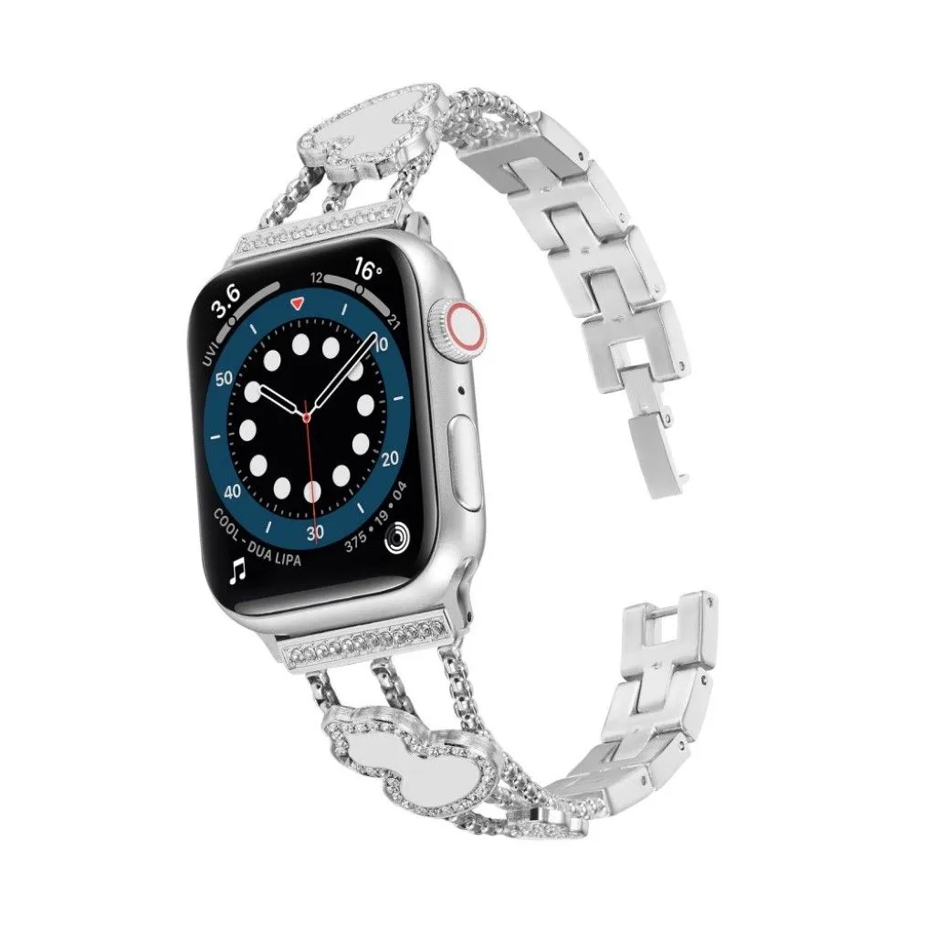 Apple Watch 40mm rhinestone gourd décor watch strap - Silver / Grey