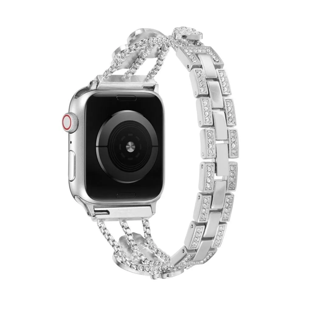 Apple Watch 40mm rhinestone gourd décor watch strap - Silver / Grey