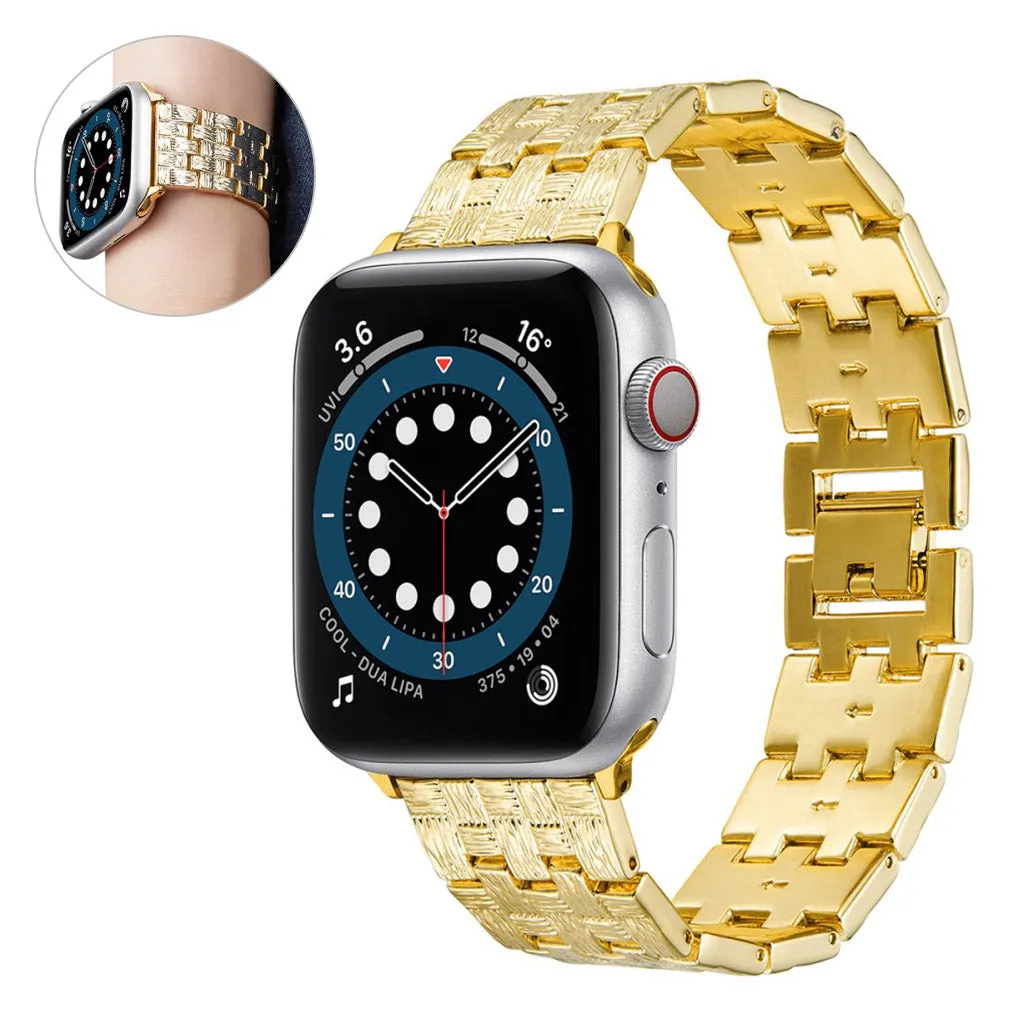 Apple Watch 42mm - 44mm textured aluminum alloy watch strap - Gold