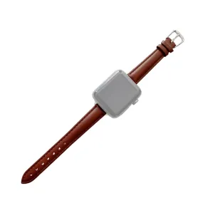 Apple Watch (45mm) simple genuine leather watch strap - Brown