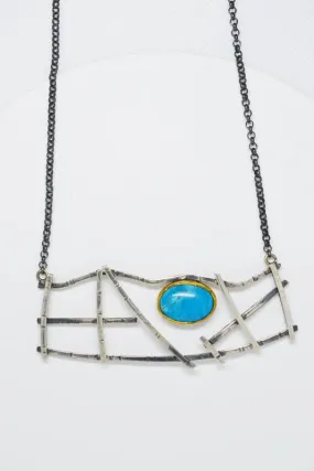 Art Deco Sterling Turquoise Necklace