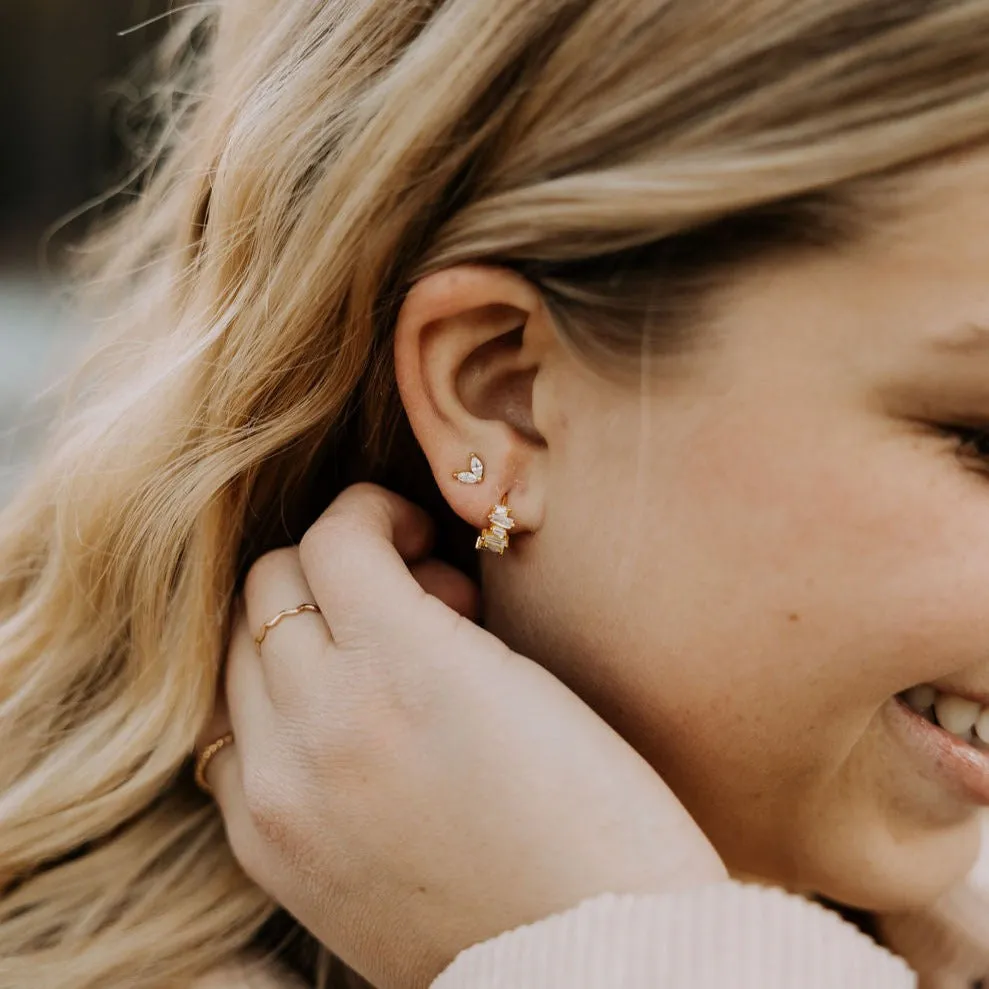 Audrey Diamond Hoops