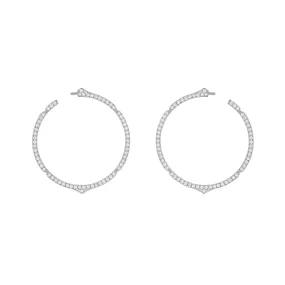 Aura - White Gold Diamond Hoops