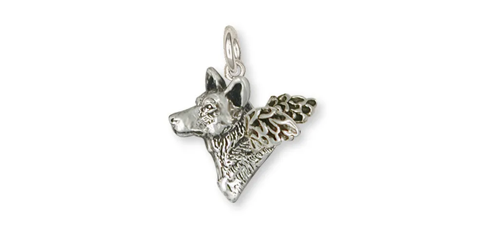 Australian Cattle Dog Angel Charm Jewelry Sterling Silver Handmade Dog Charm ACD3-AC