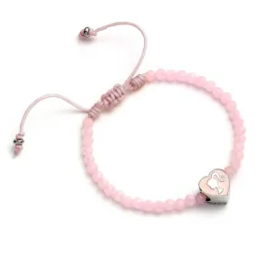 Barbie™️ Pink Bead Friendship Bracelet with Heart Shaped Bead - Barbie x Carat Shop