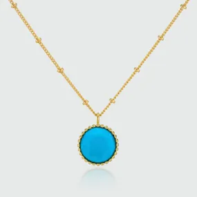 Barcelona December Turquoise Birthstone Necklace