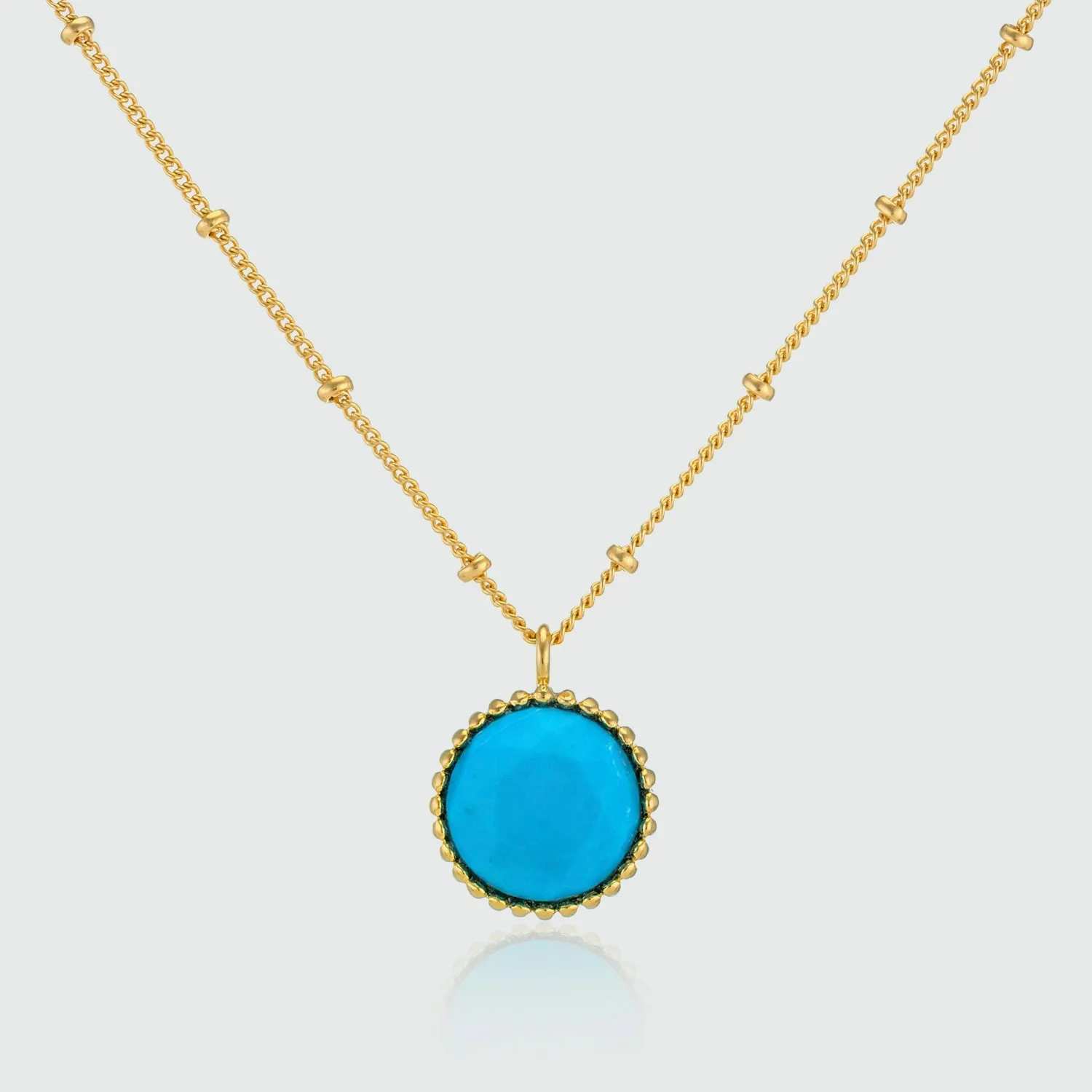 Barcelona December Turquoise Birthstone Necklace