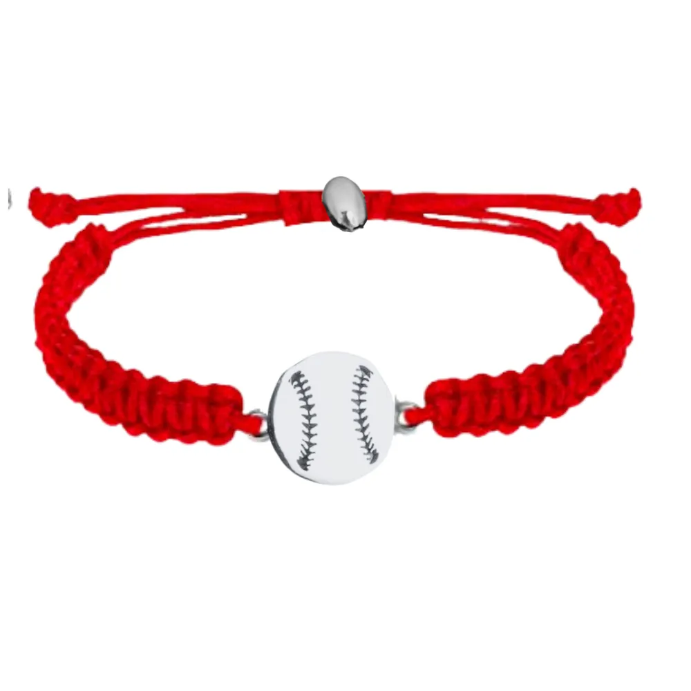 Baseball Stainless Steel Rope Bracelet - Pick Color