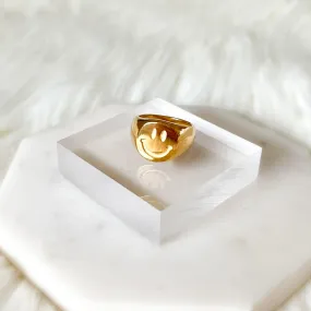 Be Happy Signet Ring - LAST CHANCE!