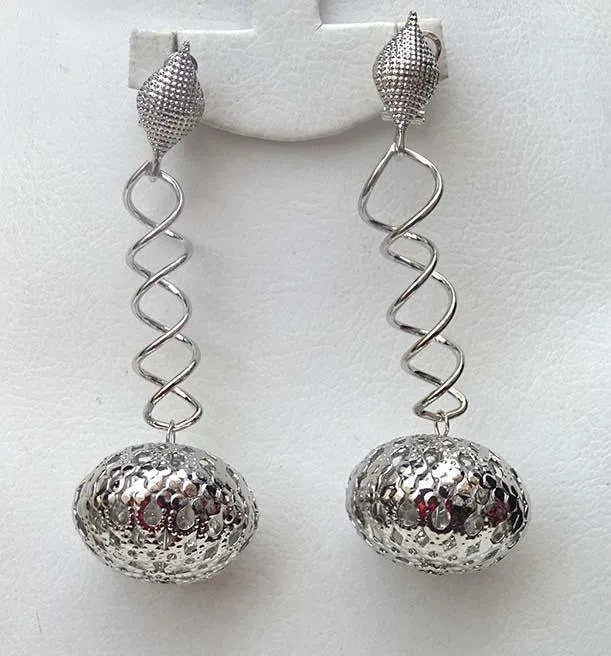 Beautiful Long New Design Silver Party Earring Jewellery Gift