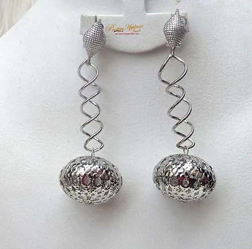 Beautiful Long New Design Silver Party Earring Jewellery Gift