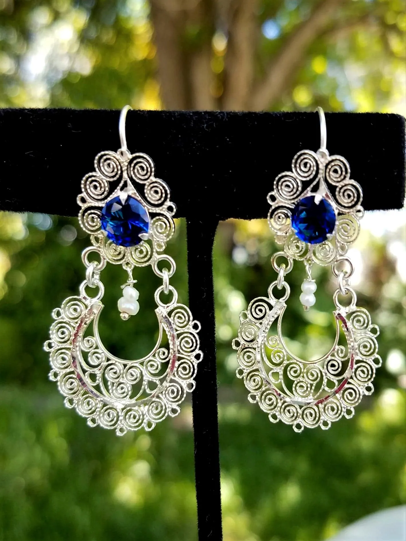 Beautiful Oaxaca's Sterling Silver Filigree Earrings-Handmade Item