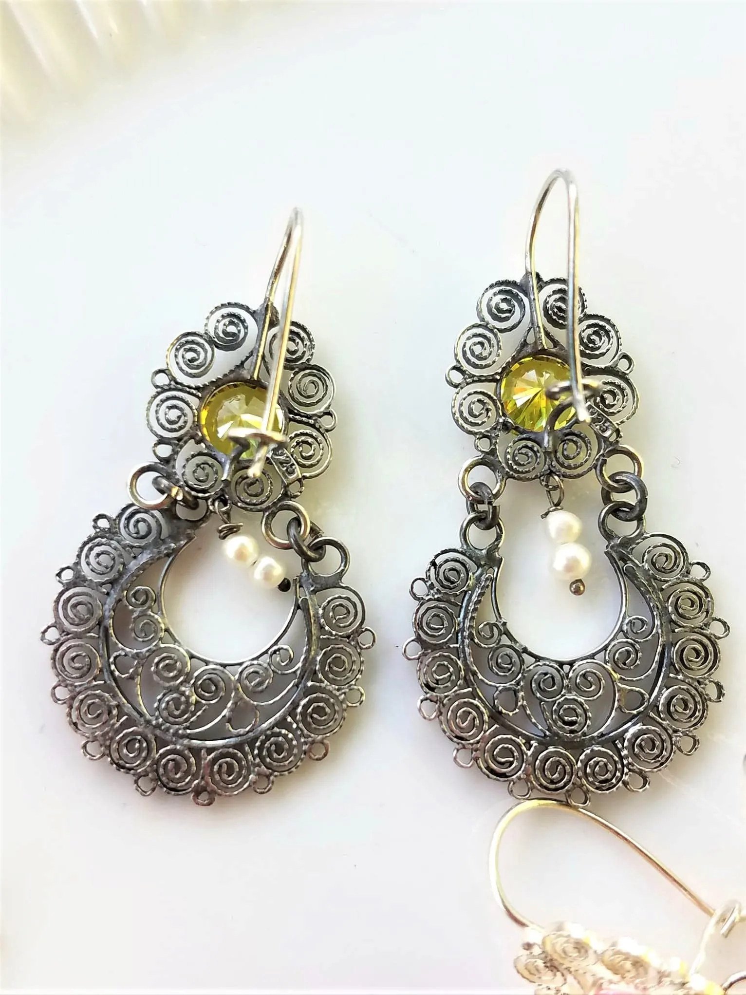 Beautiful Oaxaca's Sterling Silver Filigree Earrings-Handmade Item