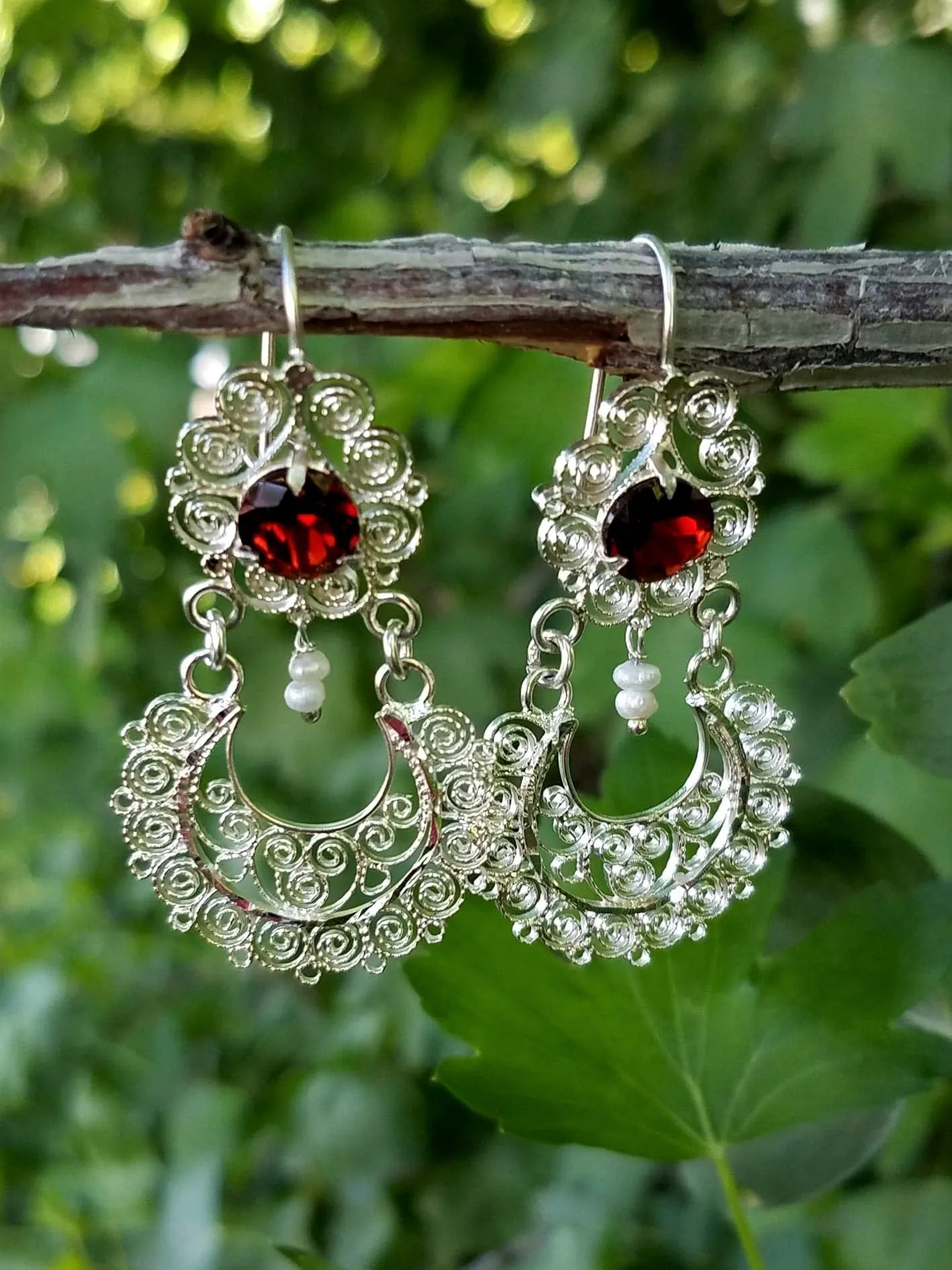 Beautiful Oaxaca's Sterling Silver Filigree Earrings-Handmade Item