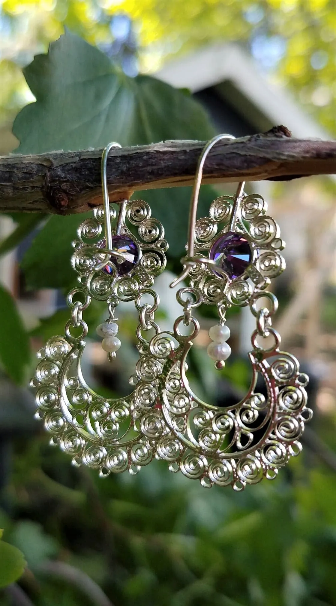 Beautiful Oaxaca's Sterling Silver Filigree Earrings-Handmade Item