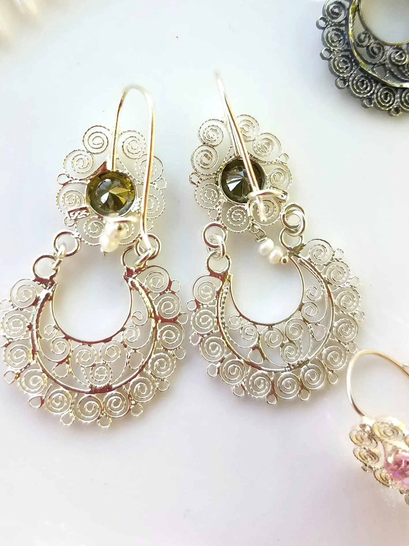 Beautiful Oaxaca's Sterling Silver Filigree Earrings-Handmade Item