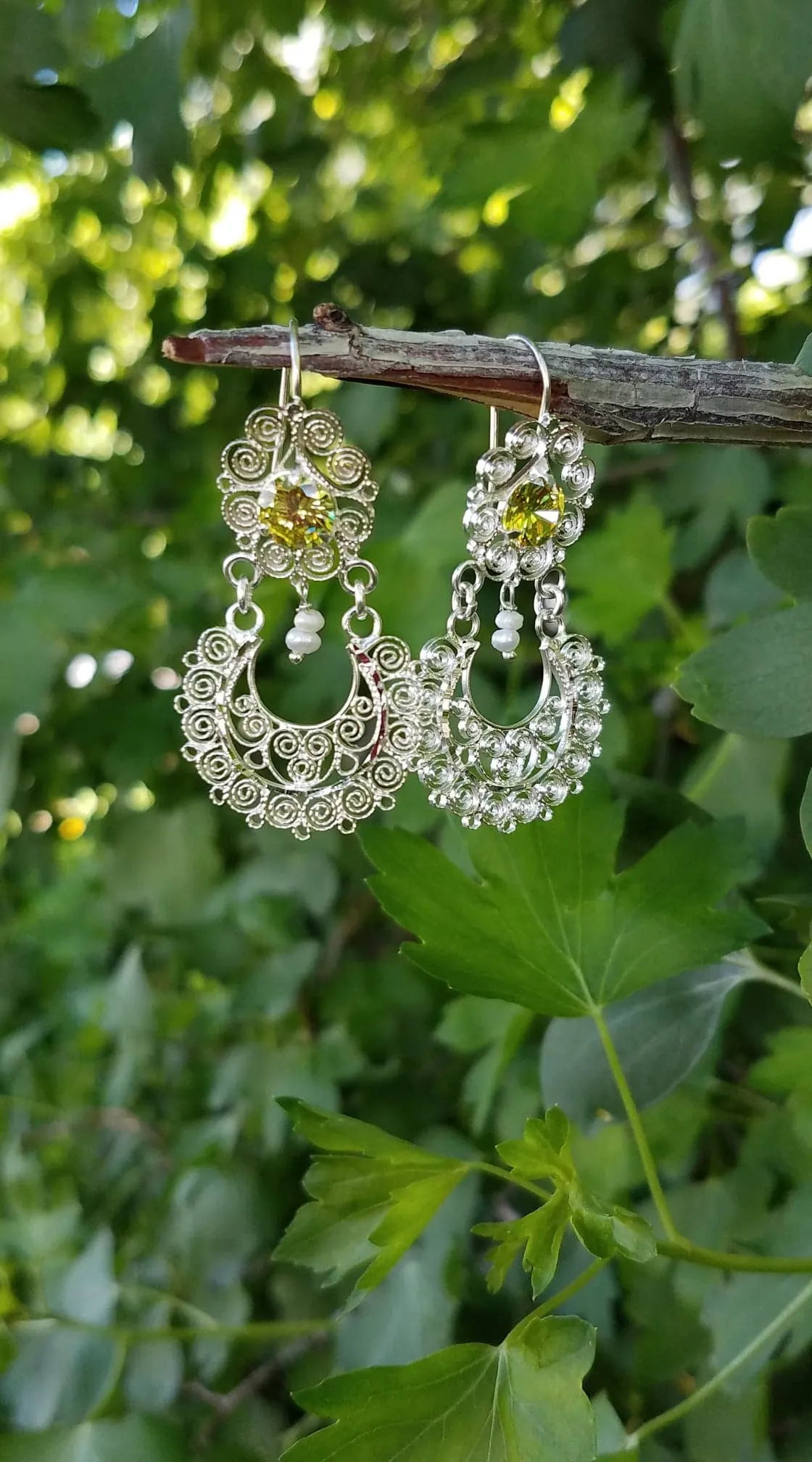 Beautiful Oaxaca's Sterling Silver Filigree Earrings-Handmade Item