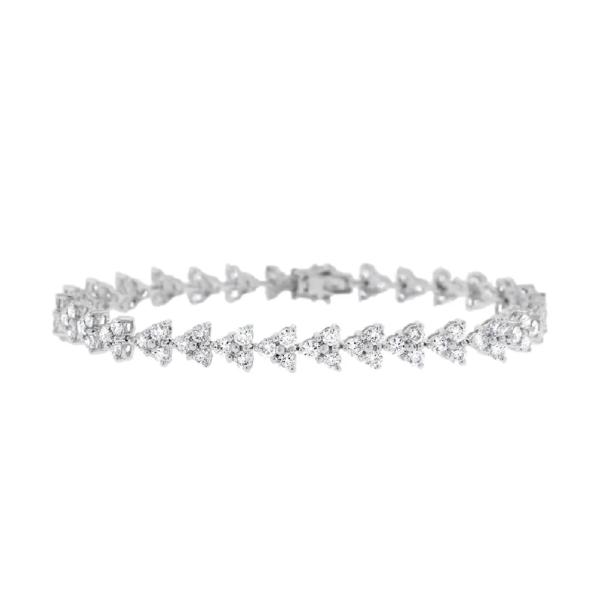 Beauvince Tian Diamond Tennis Bracelet (4.98 ct Diamonds) in White Gold