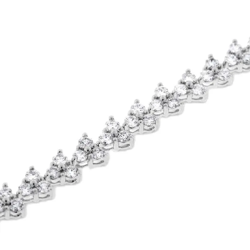 Beauvince Tian Diamond Tennis Bracelet (4.98 ct Diamonds) in White Gold