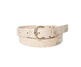 Beige Snake Skin Belt