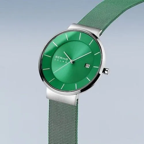 Bering Charity polished/brushed silver Green wash