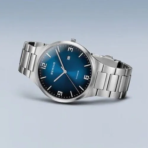 Bering Titanium brushed silver Gents Watch