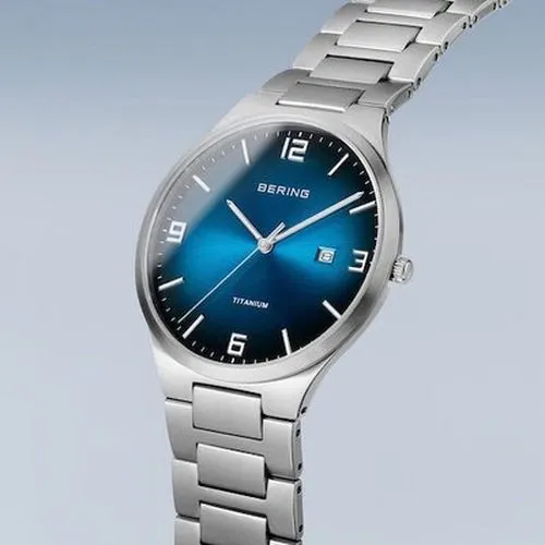 Bering Titanium brushed silver Gents Watch