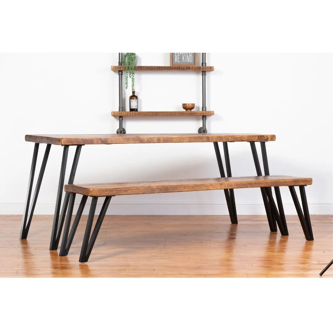 Birkhouse Industrial Bench - Box Hairpin Legs