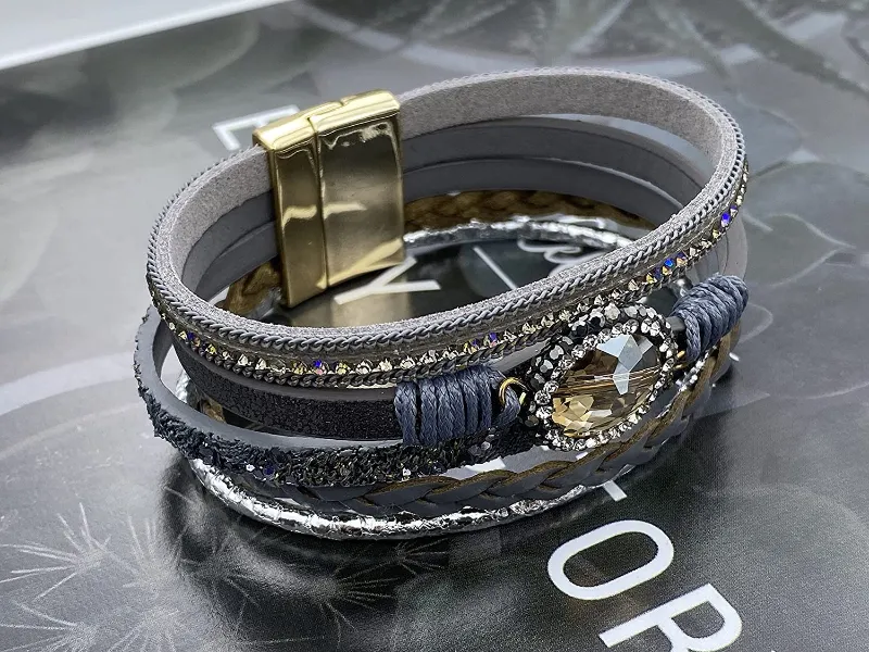 Bohemian Leather Layered Look Bracelet