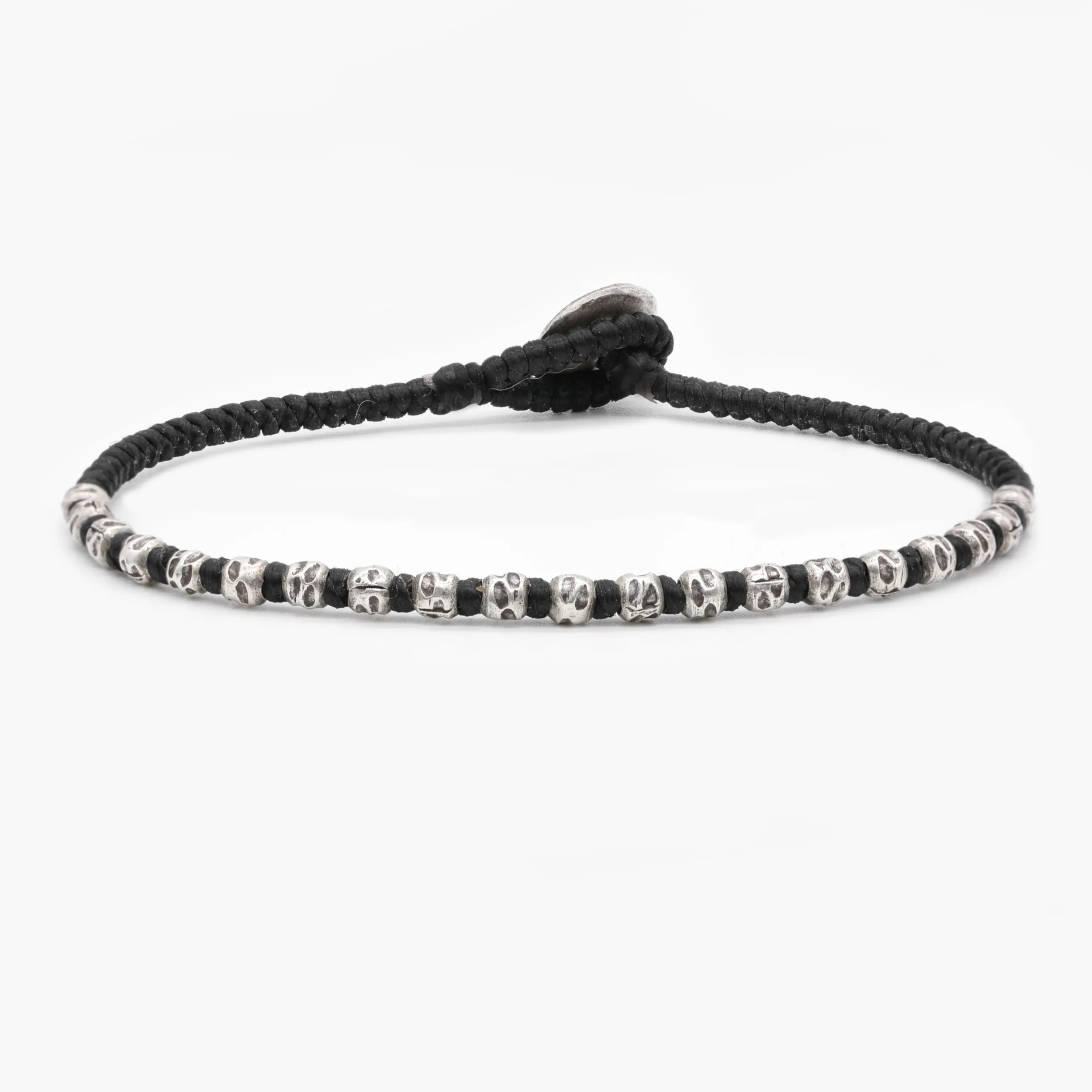 Braided "Kamasan" Silver Bracelet (Black)