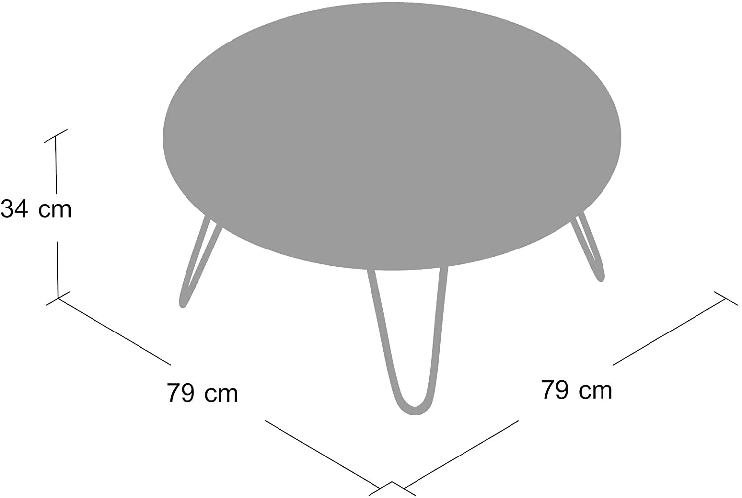 Brockton Round Vintage Manufactured Wooden Coffee Table