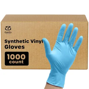 [Case of 1000] Synthetic Vinyl Blend Disposable Plastic Gloves - Powder & Latex Free - X-Large