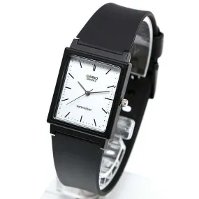 Casio Rectangle Analogue White Dial Resin Strap Unisex Watch| MQ-27-7EDF