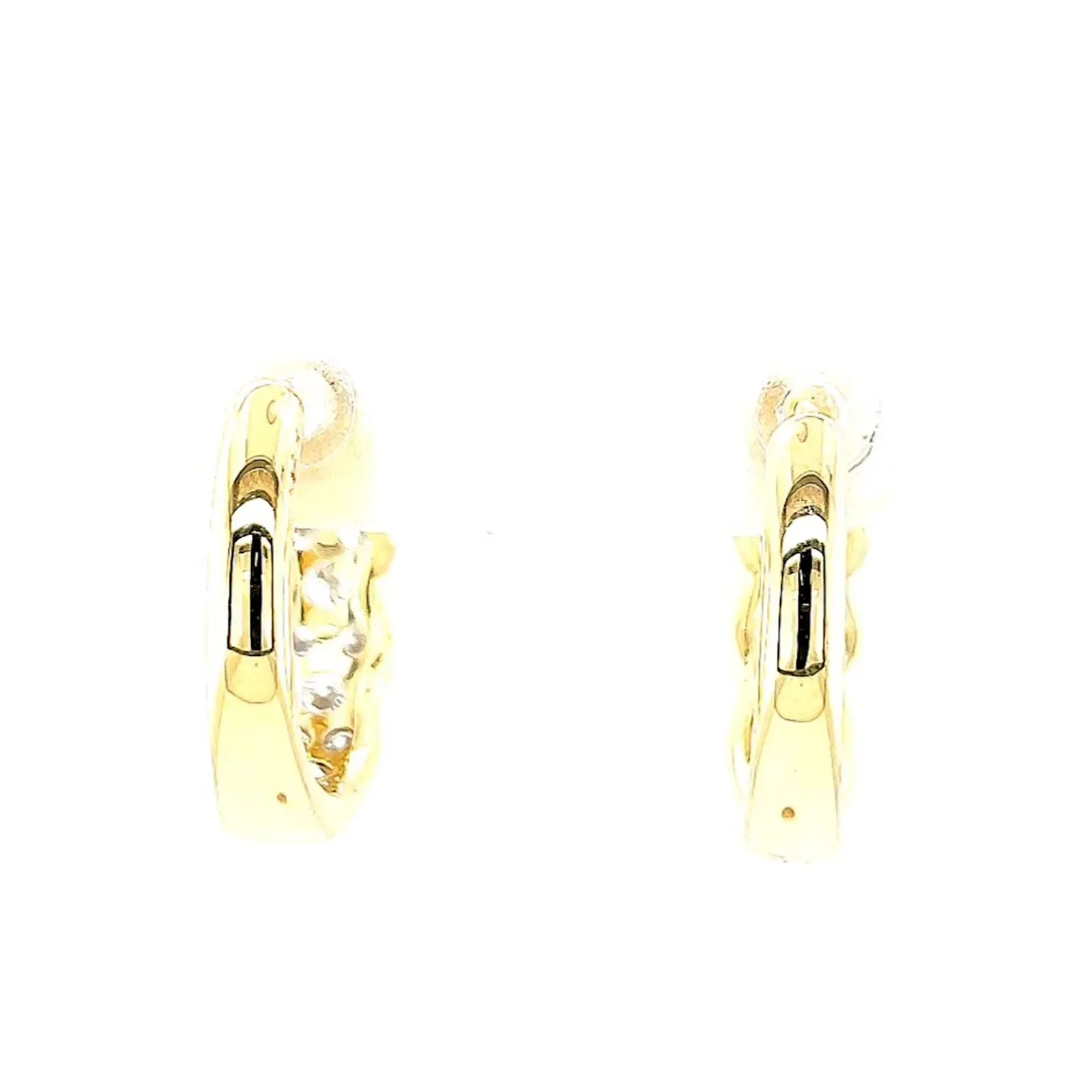 Celebration 9ct Yellow Gold Round Brilliant Cut 1 Carat tw of Lab Grown Diamonds  Huggie Earrings