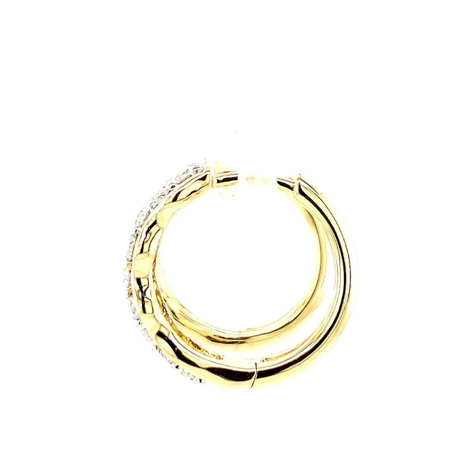 Celebration 9ct Yellow Gold Round Brilliant Cut 1 Carat tw of Lab Grown Diamonds  Huggie Earrings