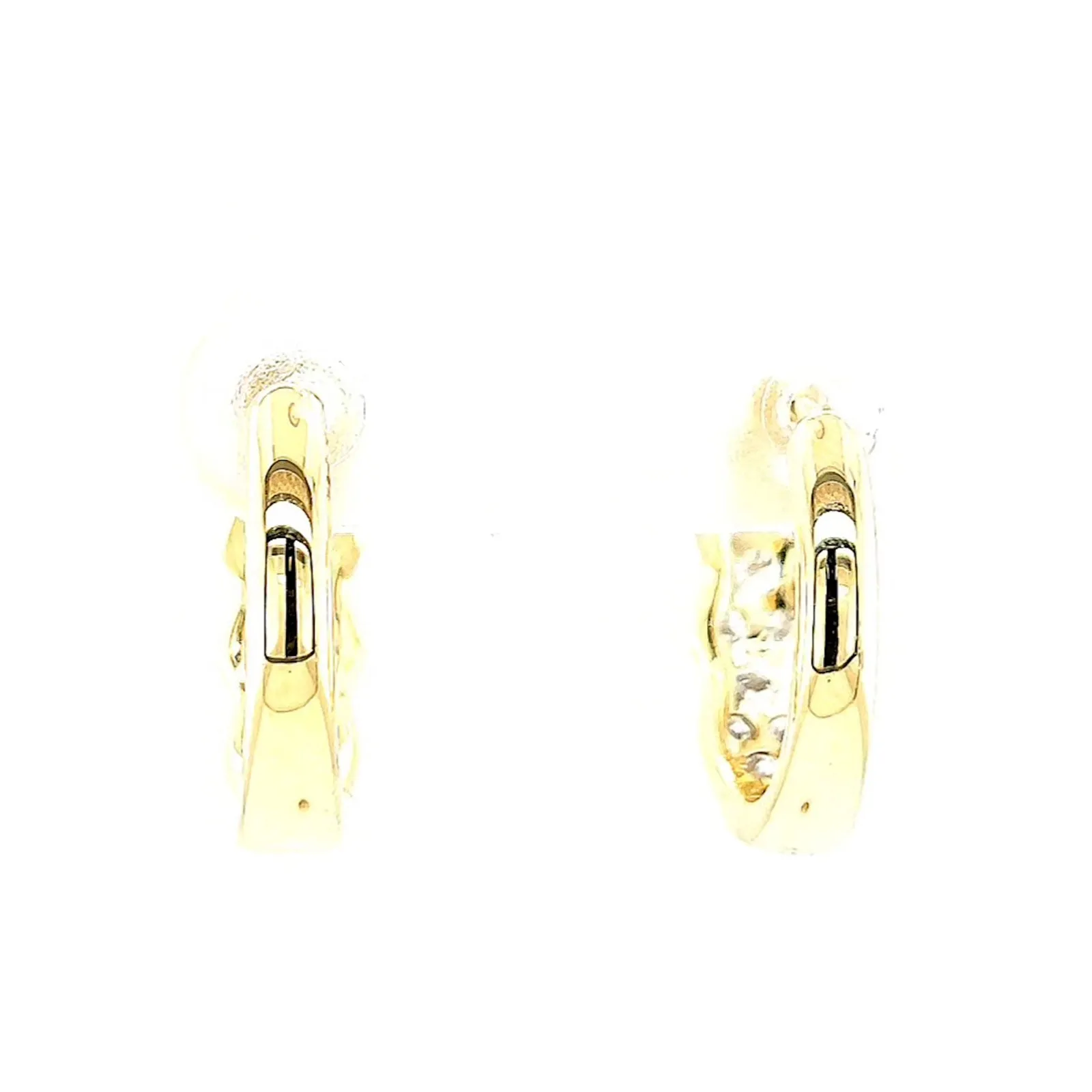 Celebration 9ct Yellow Gold Round Brilliant Cut 1 Carat tw of Lab Grown Diamonds  Huggie Earrings