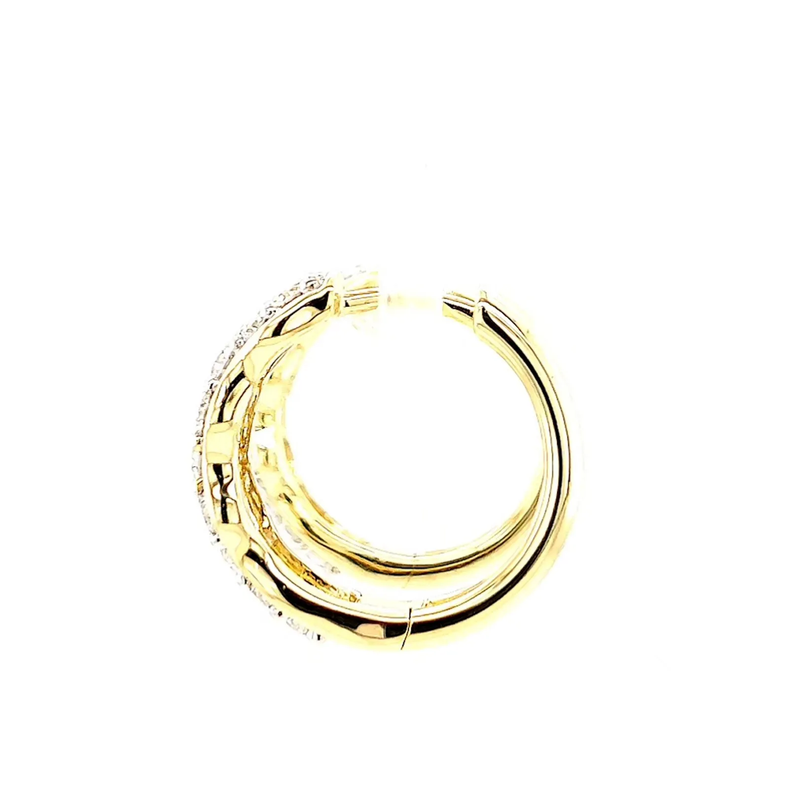 Celebration 9ct Yellow Gold Round Brilliant Cut 1 Carat tw of Lab Grown Diamonds  Huggie Earrings