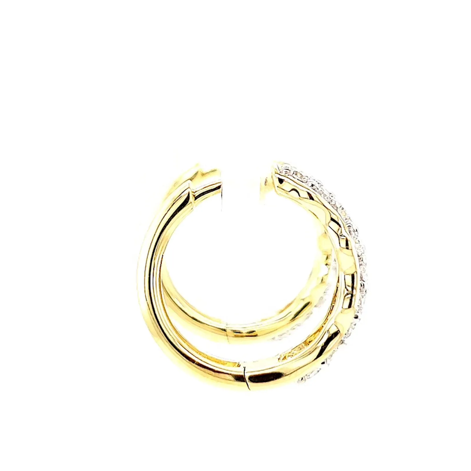 Celebration 9ct Yellow Gold Round Brilliant Cut 1 Carat tw of Lab Grown Diamonds  Huggie Earrings