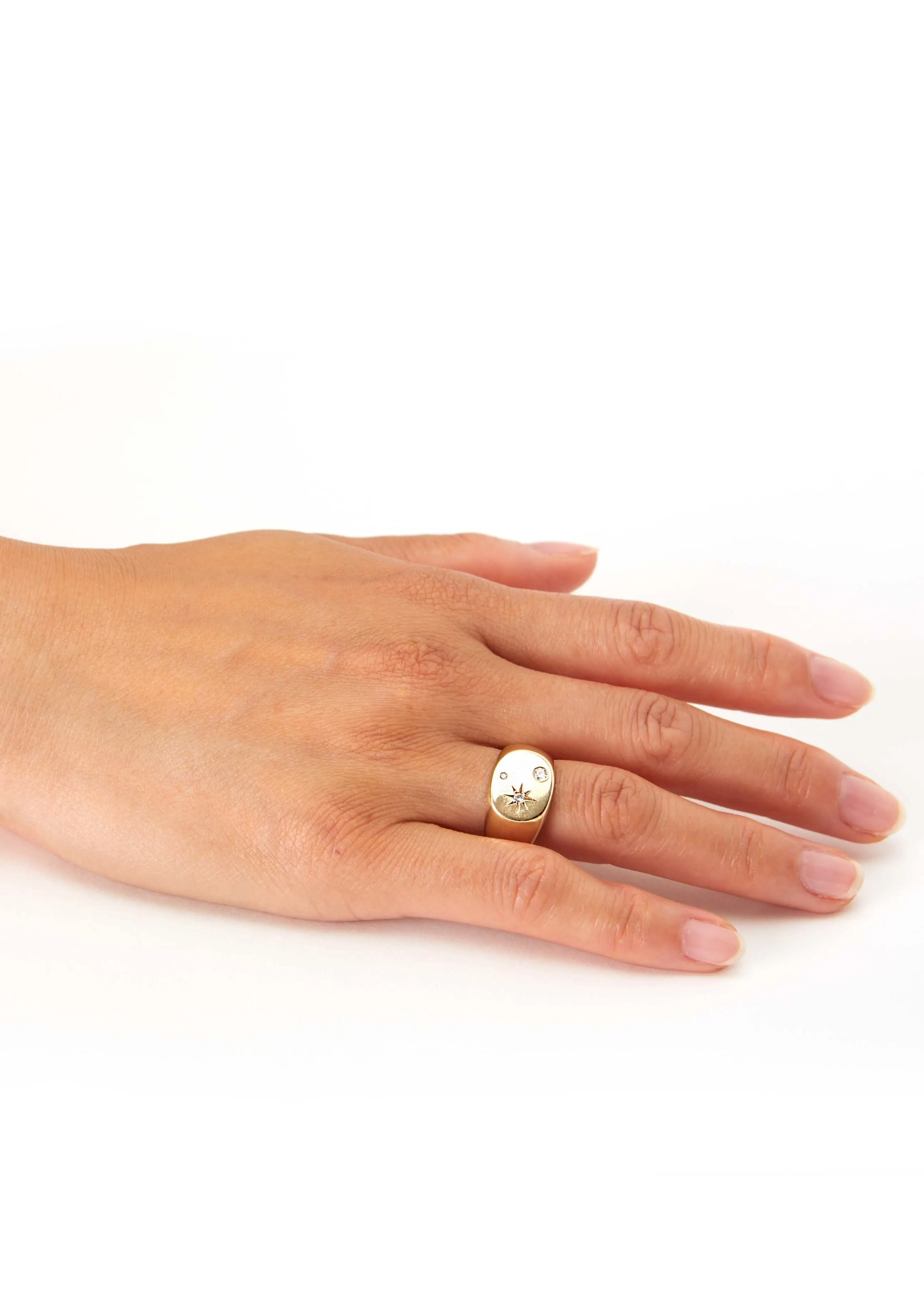 Celestial Seal Signet Ring in Gold