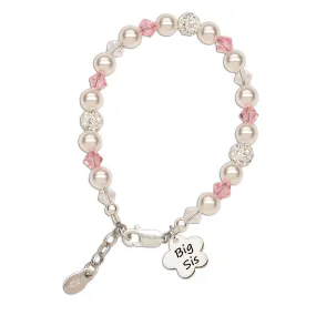 Cherished Moments Big Sis (Flower) - Sterling Silver Big Sister Bracelet