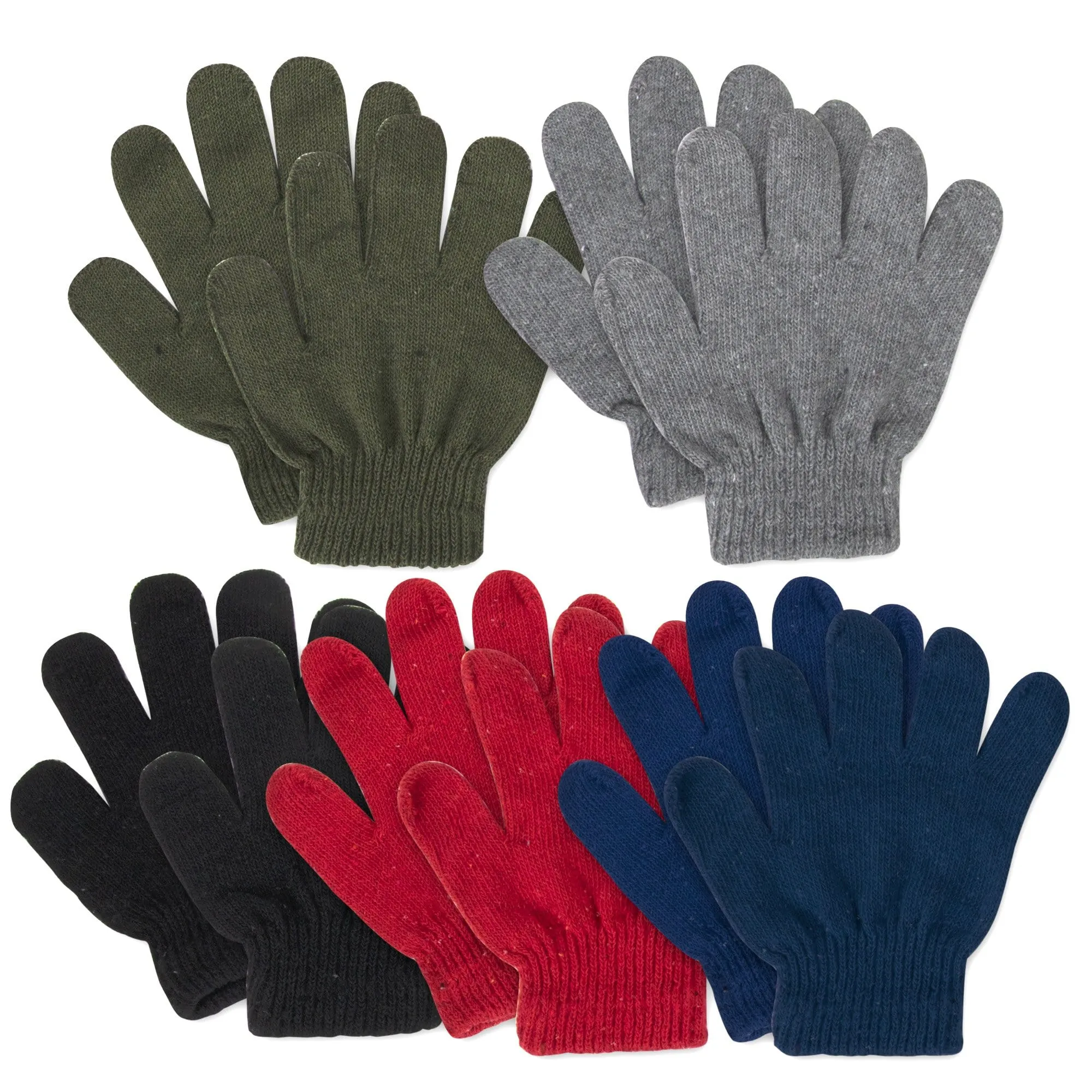 Children Knitted Gloves - 5 Assorted Colors