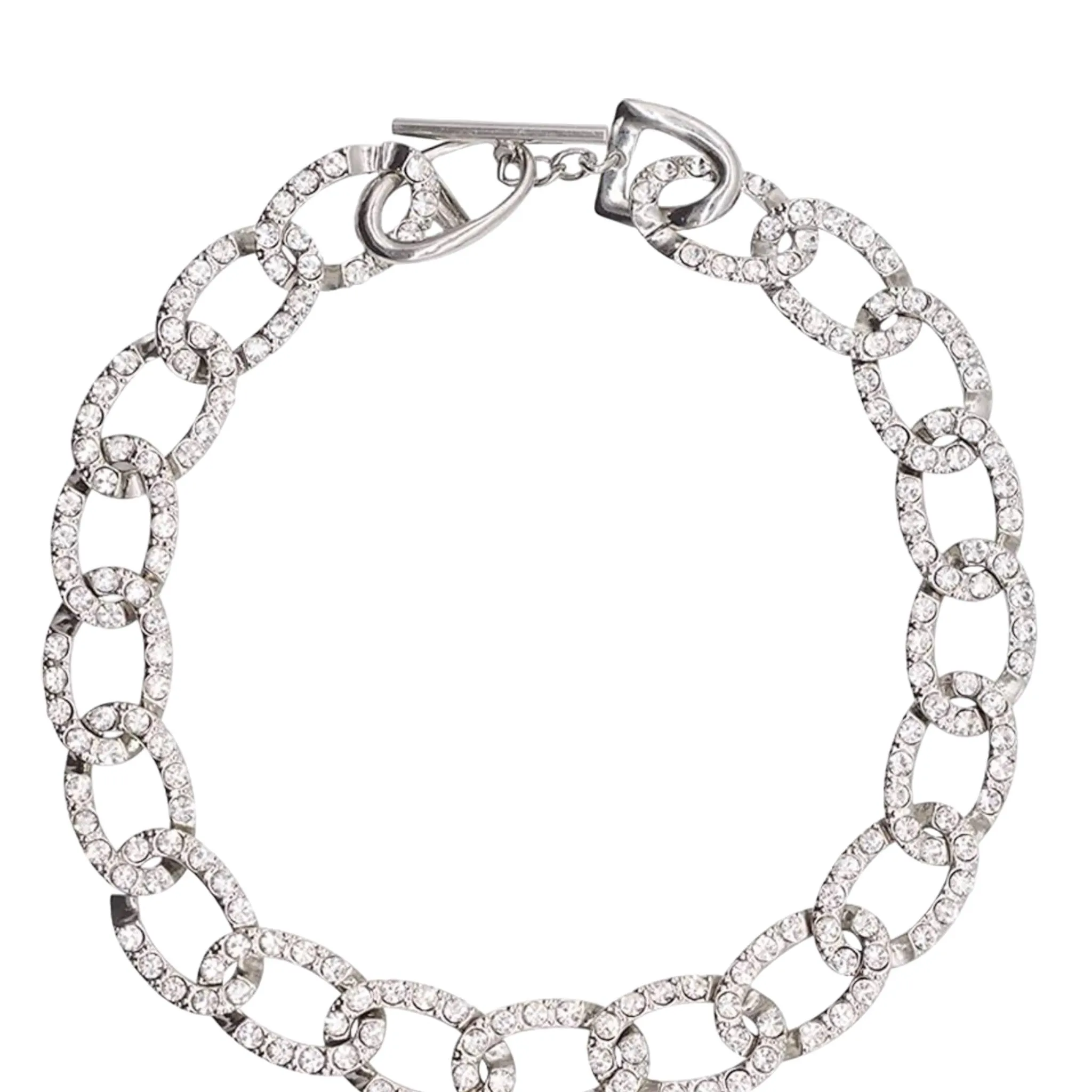 Chunky Cuban Chain Diamond Choker Necklace