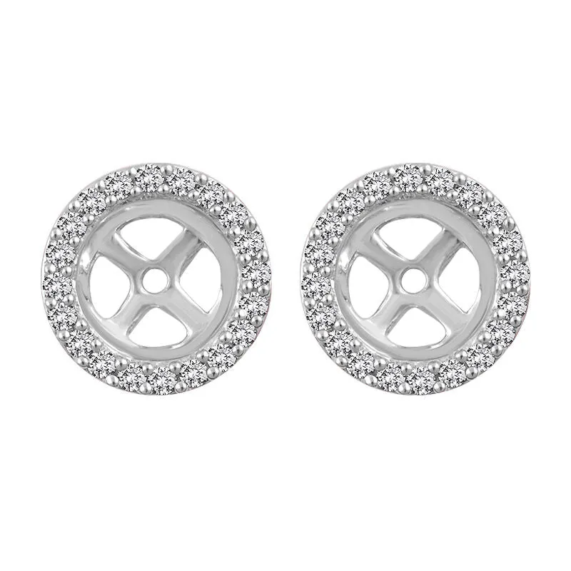 Classic Round Diamond Stud Jackets 1/4ct