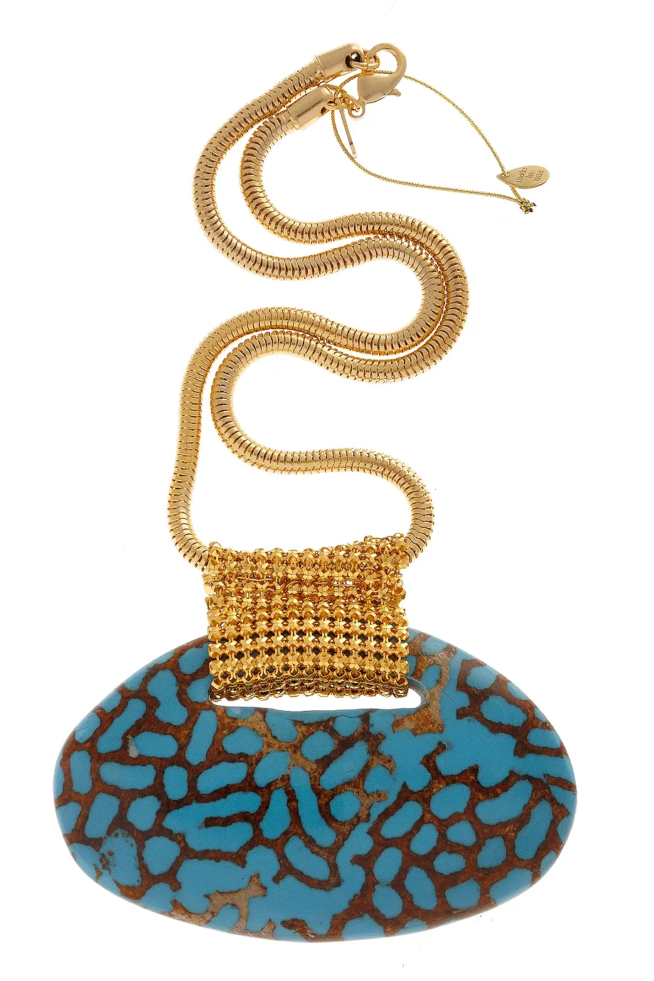 COLETTE MALOUF HONEYCOMB Blue Pendant